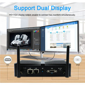 Mini PC In-tel N100 Quad Core, avec deux COM et RJ45 LAN, Support HDMI VGA Double Affichage micropc Ordinateur, pour kiosque bureau à domicile