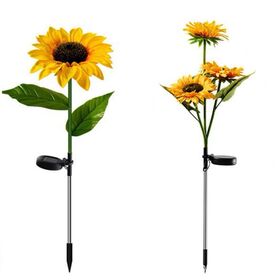 Lumière Solaire de Jardin Tournesol, Lampes Solaires d'Extérieur avec Tournesol Réaliste Plus Grand, Étanche, Convient pour Jardin, Décoration