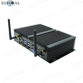 Komputer Industri Embedded Tanpa Kipas I3 8130u 2DDR4 6COM Dual Lan Kartu Sim 4G Desain Rugged Mini Komputer