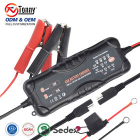 Heavy Duty 6A Fast Battery Charger Waterproof IP67 for Automotive Marine RV Deep Cycle Batteries - Overload Protection