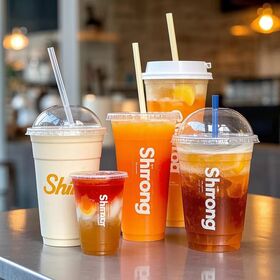 High-quality professional custom transparent plastic, plastic cups with LIDS and straws, frosted plastic cups coffee cup
