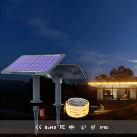 Factory Suppliers IP65 Outdoor Waterproof Solar Flexible Neon Strips Lights 5m 10m 20m Smart Solar Strip Light for Garden Street