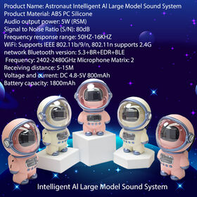 Nouvelle Innovation Radio IA Portable Astronaute Veilleuse Intelligente Haut-parleur Bluetooth Astronaute LED Haut-parleur de Musique Cadeau d'Anniversaire pour Enfants for sale