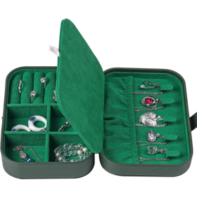 Caja de Joyería Pequeña al Por Mayor, Mini Organizador de Viaje, Estuche Portátil de Almacenamiento para Anillos, Aretes, Collar