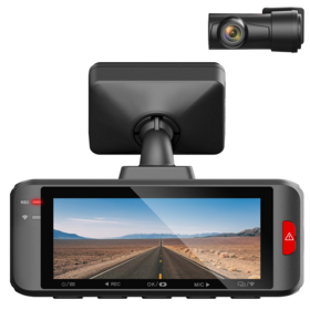 Hot sale well 4K dual-channel dashcam with built-in Wi-Fi GPS,4K + 1080P front and rear dashcam, 2.4-inch large screen
