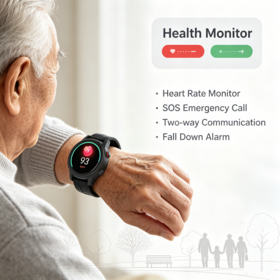 Alzheimer Persönlicher GPS-Tracker Uhr mit GPS-Tracking-System Unterstützung Launcher/API Tracking Uhr für ältere Menschen