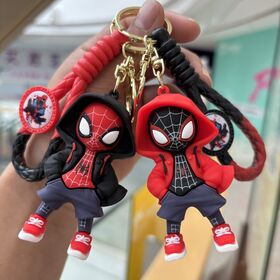 SISSLIA Spidermans PVC Keychain Cool Cartoon Doll Pendant for Boy's School Bag or Car Small Gift with 3D PVC Keychain