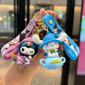 SISSLIA High Quality Cartoon Sanrios Silicone Keychain Gift Bag Jewelry Pendant Couple Pendant Car Key Sanrioed Accessories