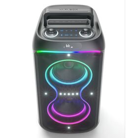 Haut-Parleur de Fête Bluetooth Double 8 Pouces 80W avec Basses Profondes 120dB et LED Élégante Certifiée ROHS pour Karaoké en Extérieur