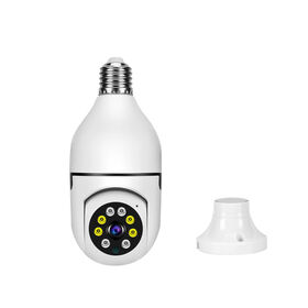 Cámara de Vigilancia Panorámica 360° tipo Bombilla, Visión Nocturna a Color Ultra Clara, WiFi Remoto, HD Interior, Seguimiento Inteligente