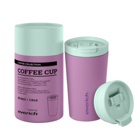 Großhandel Anpassbare 414ml (14oz) Pro-Grade 304 Edelstahl Vakuum Kaffeebecher mit Abnehmbarem Klappdeckel