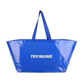 2026 Oversized Laminated PP Woven Bag with Custom Logo Printing Durable Recyclable Shopping Tote for Promotional Events