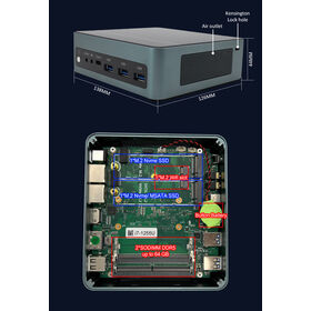 EGLOBAL 10-Kern I-ntel Core I5-1235U 4USB3.0 2*I225-V 2.5G LAN 6 COM Mini Industrie PC mit vielfältigen Schnittstellen für industrielle Steuerung
