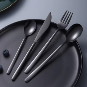 Competitive Price Restaurant Stainless Steel Cutlery 4-piece Gift Box Set Wedding Flatware Gold Polish Cutlery Set