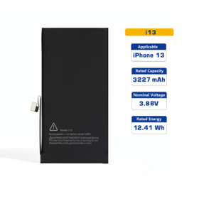 Bateria de substituição para iPhone 13 com célula de cobalto puro OEM de fábrica, bateria premium de pós-venda para oficinas de reparo, atacadistas e marcas