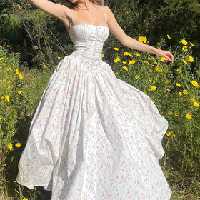 2025 Summer New Arrival | French Countryside Vacation Dress Sexy & Elegant Floral Print Spaghetti Strap Maxi Dress Effortless Chic