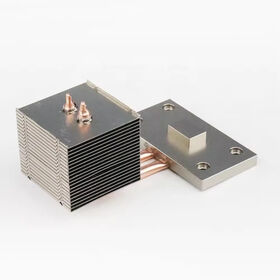 Disipador de Calor Anodizado Negro a Medida, Tecnología de Última Generación, Aletas de Aluminio, Radiador con Base de Cobre, Corte Cuadrado, Doblado y Soldadura para Puertas