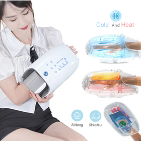 Alat Pijat Tangan Multifungsi Kompresi Udara 360° dengan Panas/Dingin, Layar Sentuh LCD, Terapi Pergelangan Tangan untuk Kantor & Rumah