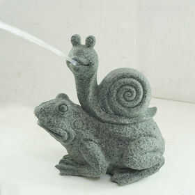 Fontaine d'extérieur décorative : Grenouille, escargot et statue d'animal cracheur d'eau pour jardin et bassin - Vente chaude