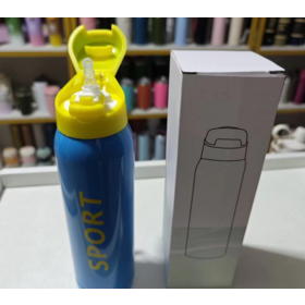 Customized 500ml gradient color bouncy lid stainless steel insulated cup with handle rope Stainless steel tumblers