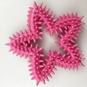 Estrelas Rosa de TPR para Cães e Cachorros Pequenos, Estrelas de TPR com Espinhos para Buscar, Brinquedos de Mastigar para Dentição de Cães em Cores Vivas