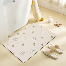 Moderne, rutschfeste, neuartige Badezimmer-Fußmatte, super saugfähig, dicke Badematten aus Naturgummi