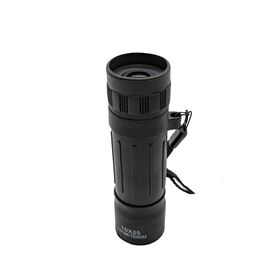 Nuevo Monocular Óptico Negro 10x25 para Camping con Marco de Metal y FMC Rojo
