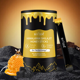 100% Natural Extract OEM ODM Custom Hot Sale Fulvic Acid Orginic Honey Shilajit Resin Wholesale Orginic Shilajit Honey Sticks