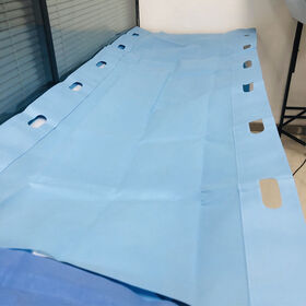 SBPP Medical Ripstop Nonwoven Patient Transfer Sheet with Padded Handles and Antimicrobial Treatment for Hospital Use