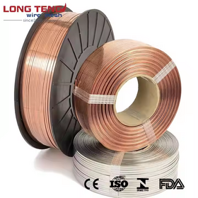 Customized Copper Stitching Wire in Coils Electric Galvanized Flat Metal Wire for Weaving Flat Wire Mesh