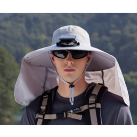 Wholesale outdoor fishing and mountain climbing sun hats,oversized eaves solar fan hats, sun-protective fisherman hats Fishing hat