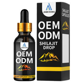 New Design Wholesale Certificate Manufacturer Jiabeikang Factory Custom Shilajit Liquid Drops Himalayan Shilajit Drop