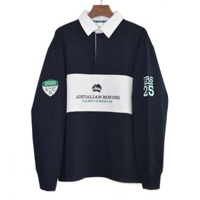 Hochwertige, farblich abgestimmte, bestickte Langarm-Poloshirts im Großhandel.