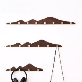 Perchero de Pared Estilo Nórdico - Perchero Colgante - Perchero de Madera Maciza - Gancho de Pared para Abrigos y Sombreros