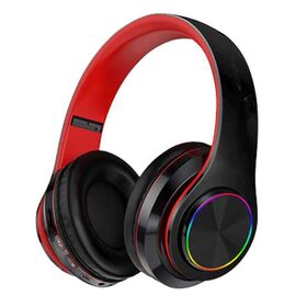 Headphone Bluetooth Stereo HIFI B39 Nirkabel Lampu Warna-warni Headset Over-Ear Kartu Plug-in Earphone Gaming untuk Musik