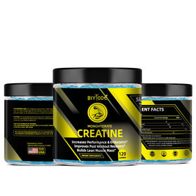 OEM ODM Wholesale Gold Creatine Monohydrate Gummys Pre-workout Gummies 5000mg Sugar Free Candy 5g Protein Creatine Monohy