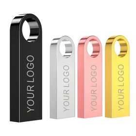 2025 Corporative Gift Custom Metal USB Stick With Logo PenDrive 2.0 128GB 64GB 32GB 16GB 8GB Swivel USB Flash Drive