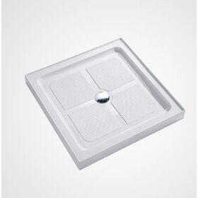 Receveur de Douche Acrylique Sur Mesure en Gros, Surface Antidérapante Blanche Solide avec Cabine de Design Moderne pour Porte de Douche d'Hôtel
