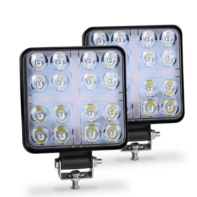 Projecteur LED Carré 12-36V Lumière Principale Blanche pour Camion, Remorque, Véhicule - Phare de Travail LED