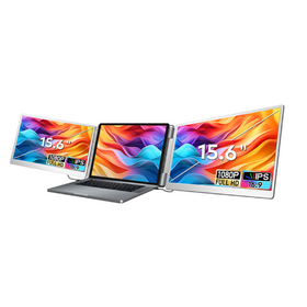 ETEK 2*15.6-inch full-view displays: 16:9 aspect ratio, 1920*1080 IPS HD resolution, Type-C 3.1 interface, HDR support