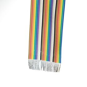Wholesale 24 26AWG Rainbow Cable UL2444 PVC Insulated Electric Wire Flat Cable