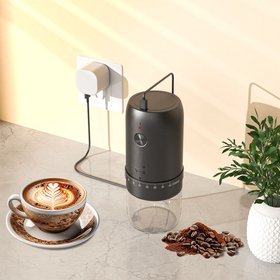 Moulin à Café Électrique Portable Rechargeable USB avec Échelle Externe Réglable et Meule Conique sans Axe - Idéal B2B