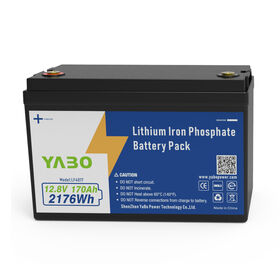 Batterie Lithium Fer Phosphate YABO 12V 170Ah Longue Durée pour Panneaux Solaires et Systèmes de Secours