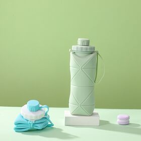 Folding Silicone Water Bottle Sports Water Bottle Outdoor Travel Portable Water Cup Running Riding Camping Hiking Kettle