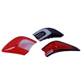 Automotive Tail Light Assembly, Red and White Dual-Color, Durable Transparent Housing for Various Car Models