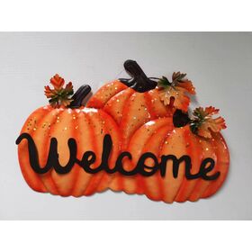 OEM Metall Halloween Willkommensschild Wandbehang Kürbis Dekor