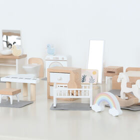 Meubles Maison Poupée 6 Pièces - Canapé, Fauteuils, Table Basse Miniatures | DIY Salon Et Chambre - 2