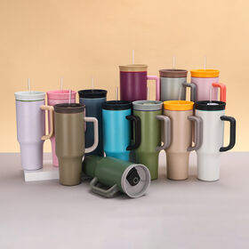 Outdoor car-mounted 40OZ large-capacity ice-cool cup with handle