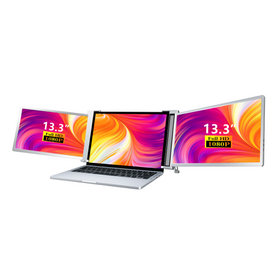 Écrans IPS ETEK 2*13,3 pouces, adaptés aux ordinateurs portables, PC, téléphones mobiles et consoles de jeux. Prise en charge HDR, 12 langues.