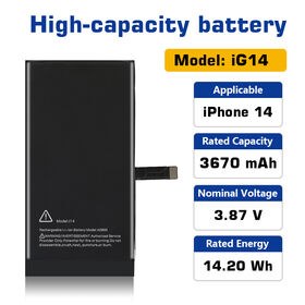 Pure Cobalt Cells Quality Factory price OEM High-capacity aftermarket Replacement Battery for iPhone 14 battery replace For Repair